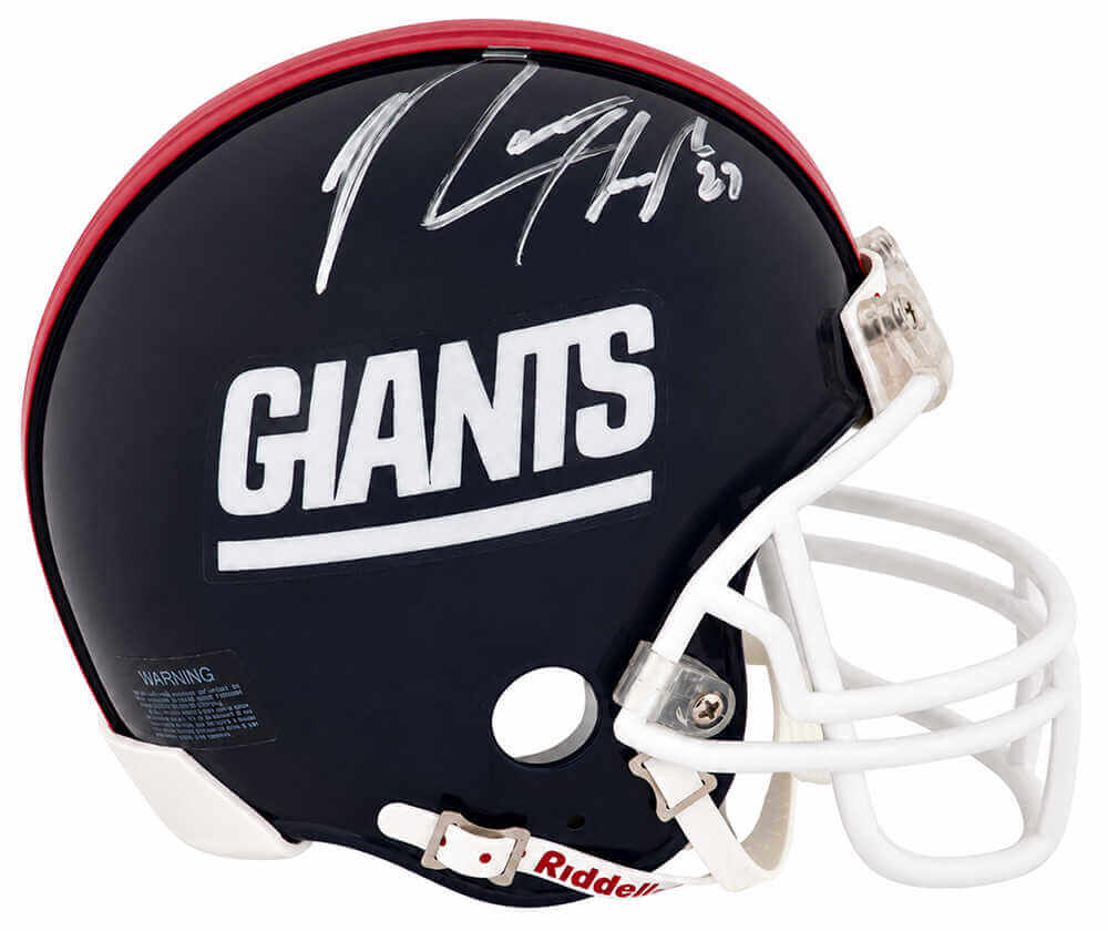 Rodney Hampton Autographed New York Giants Throwback Riddell (VSR4) Mini Helmet-Powers Sports Memorabilia