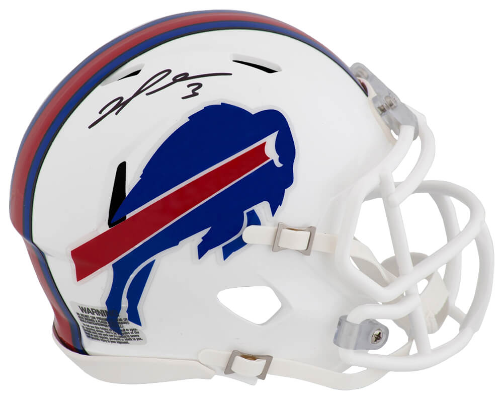 Damar Hamlin Autographed Buffalo Bills Riddell Speed Mini Helmet-Powers Sports Memorabilia