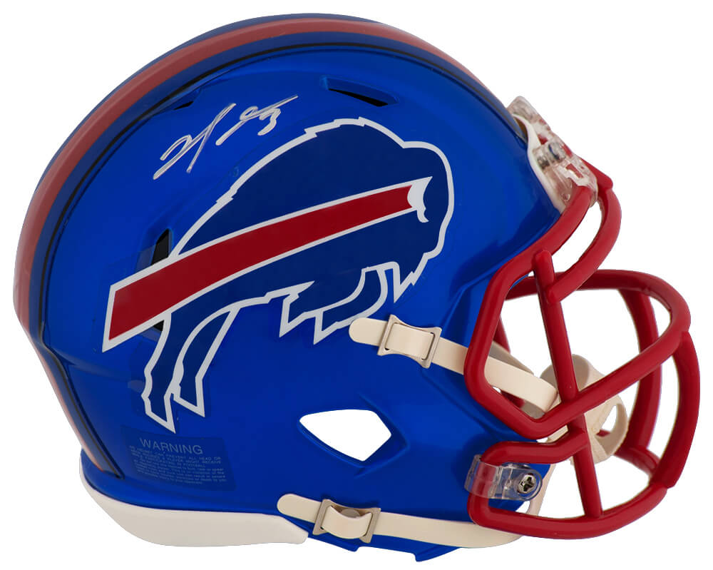 Damar Hamlin Buffalo Bills Autographed FLASH Riddell Speed Mini Helmet-Powers Sports Memorabilia