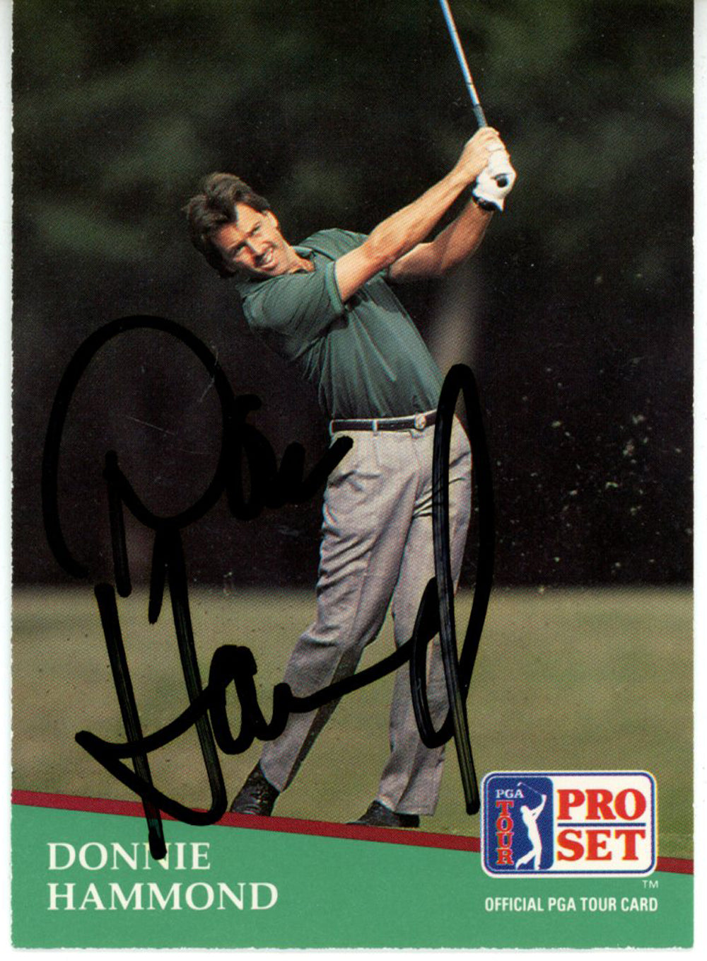Donnie Hammond Pga Signed Card - 1991 Pro Set #30 Beckett Beckett-Powers Sports Memorabilia