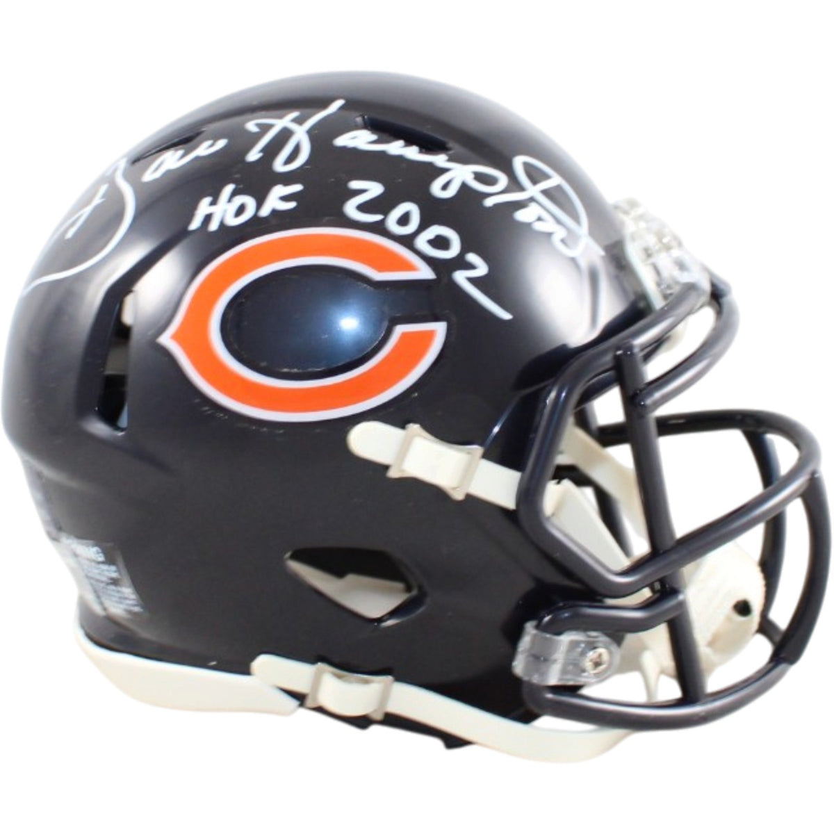 Dan Hampton Chicago Bears Signed Mini Helmet HOF Beckett WIT 58686 Beckett-Powers Sports Memorabilia
