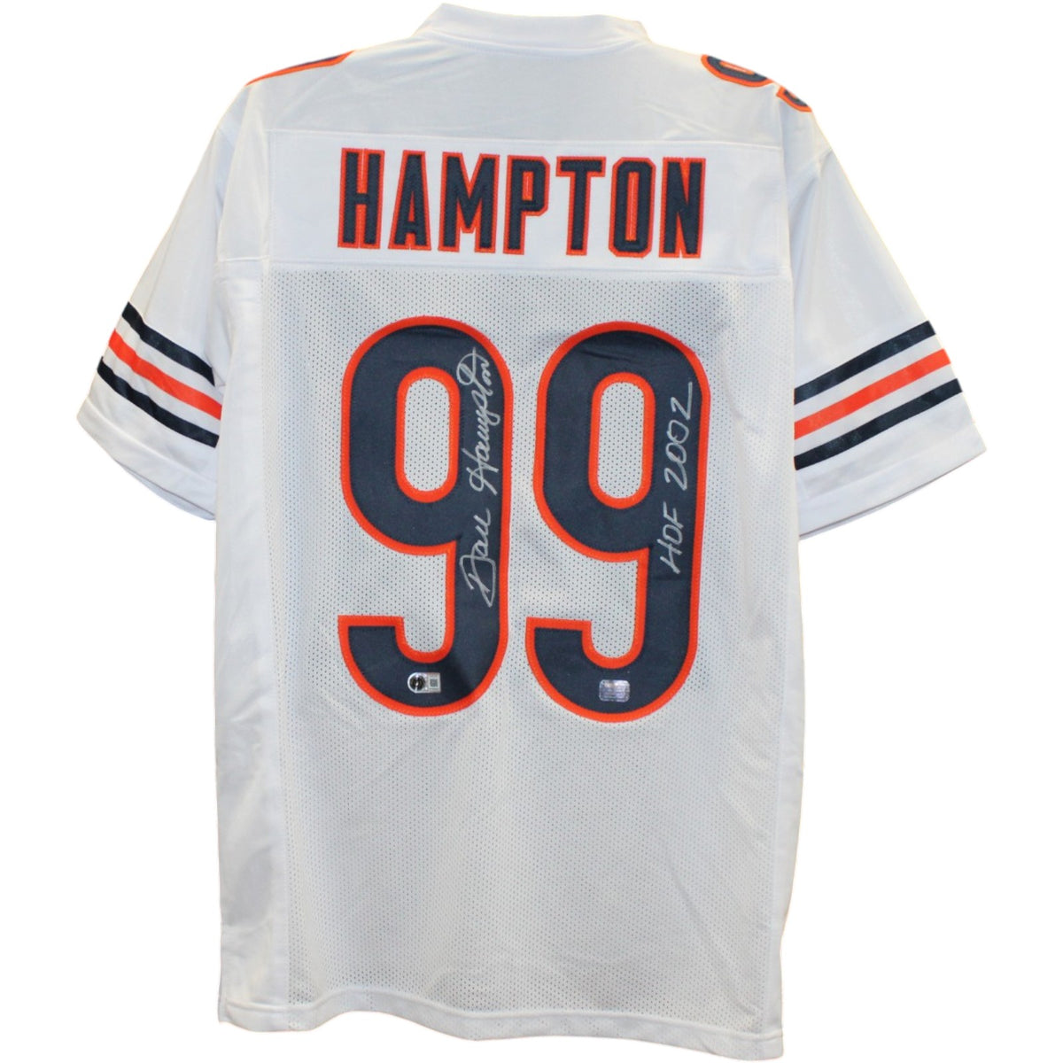 Dan Hampton Pro Style White Sz XL Signed Jersey 2002 HOF Beckett WIT 58505 Beckett-Powers Sports Memorabilia