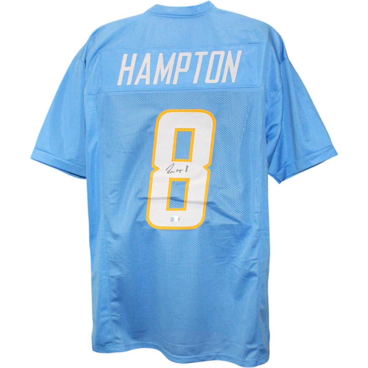 Omarion Hampton Signed Pro Style Blue Size XL Jersey – Beckett Witness Authenticated-Powers Sports Memorabilia