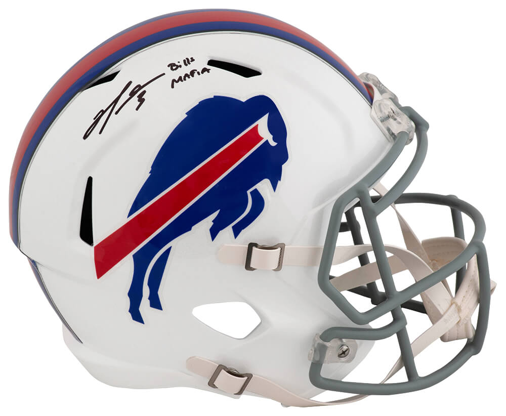 Damar Hamlin Buffalo Bills Autographed Full Size Riddell Replica Helmet w/ Bills Mafia-Powers Sports Memorabilia