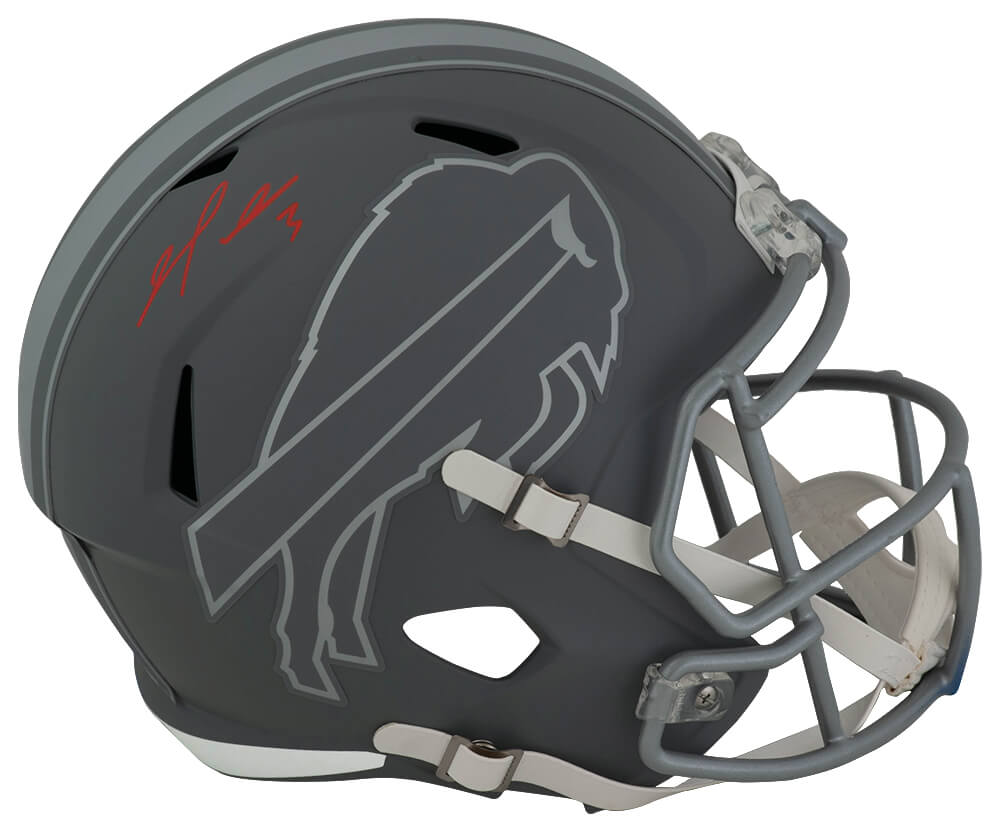 Damar Hamlin Buffalo Bills Autographed SLATE Full Size Riddell Replica Helmet