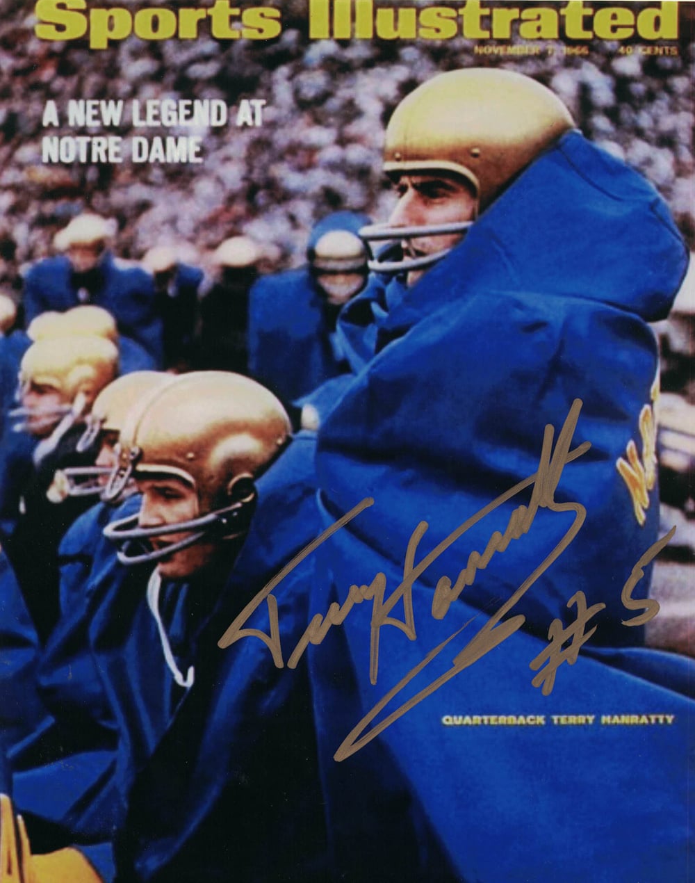 Terry Hanratty Signed Notre Dame Sports Illustrated 8x10 Photo-Powers Sports Memorabilia