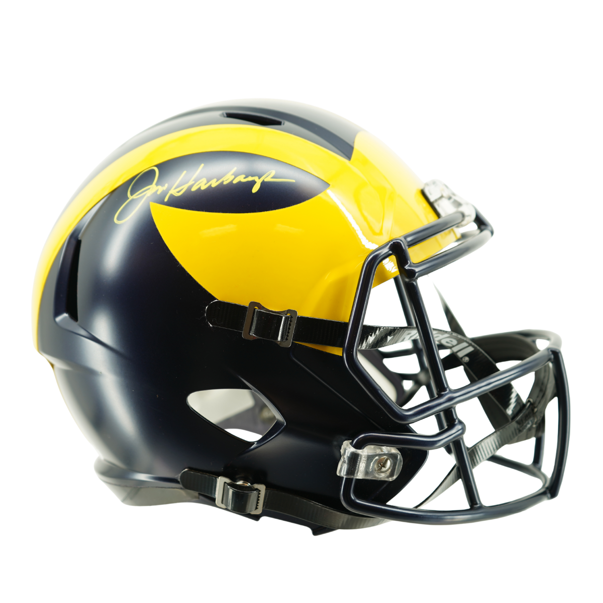 Jim Harbaugh Michigan Wolverines Signed FS Replica Helmet (JSA Holo)-Powers Sports Memorabilia