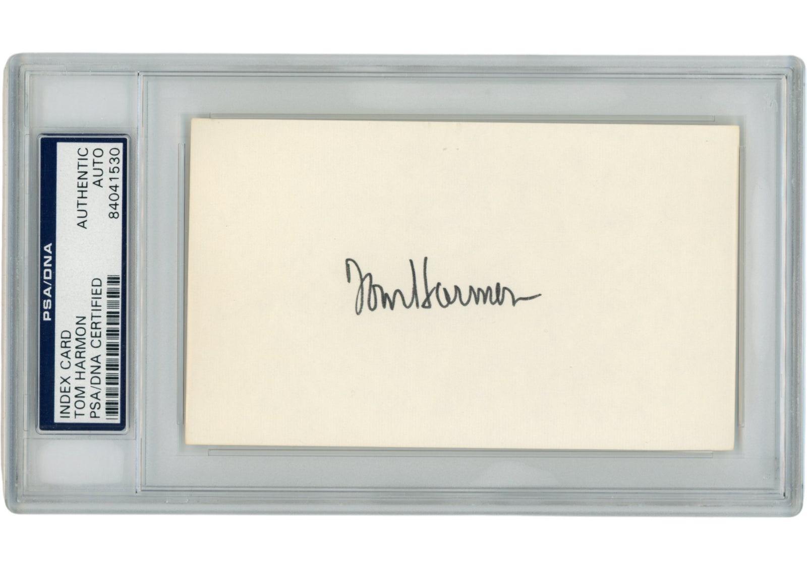 Tom Harmon Michigan Wolverines Signed Mini Helmet - Index Slabbed PSA PSA-Powers Sports Memorabilia