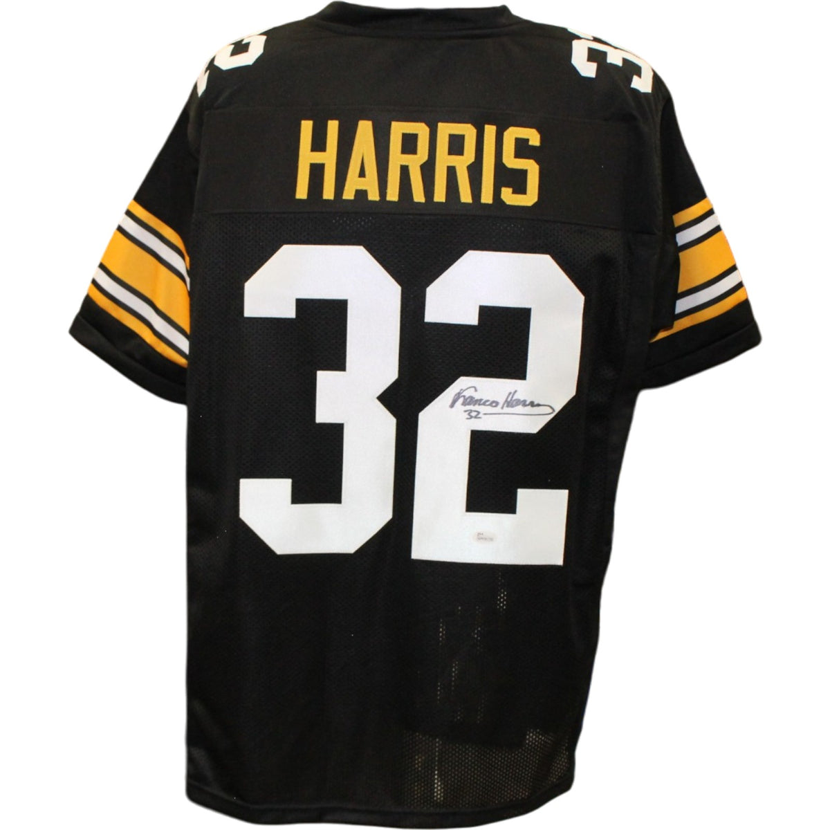 Franco Harris Pro Style Size XL Black Signed Jersey-Powers Sports Memorabilia
