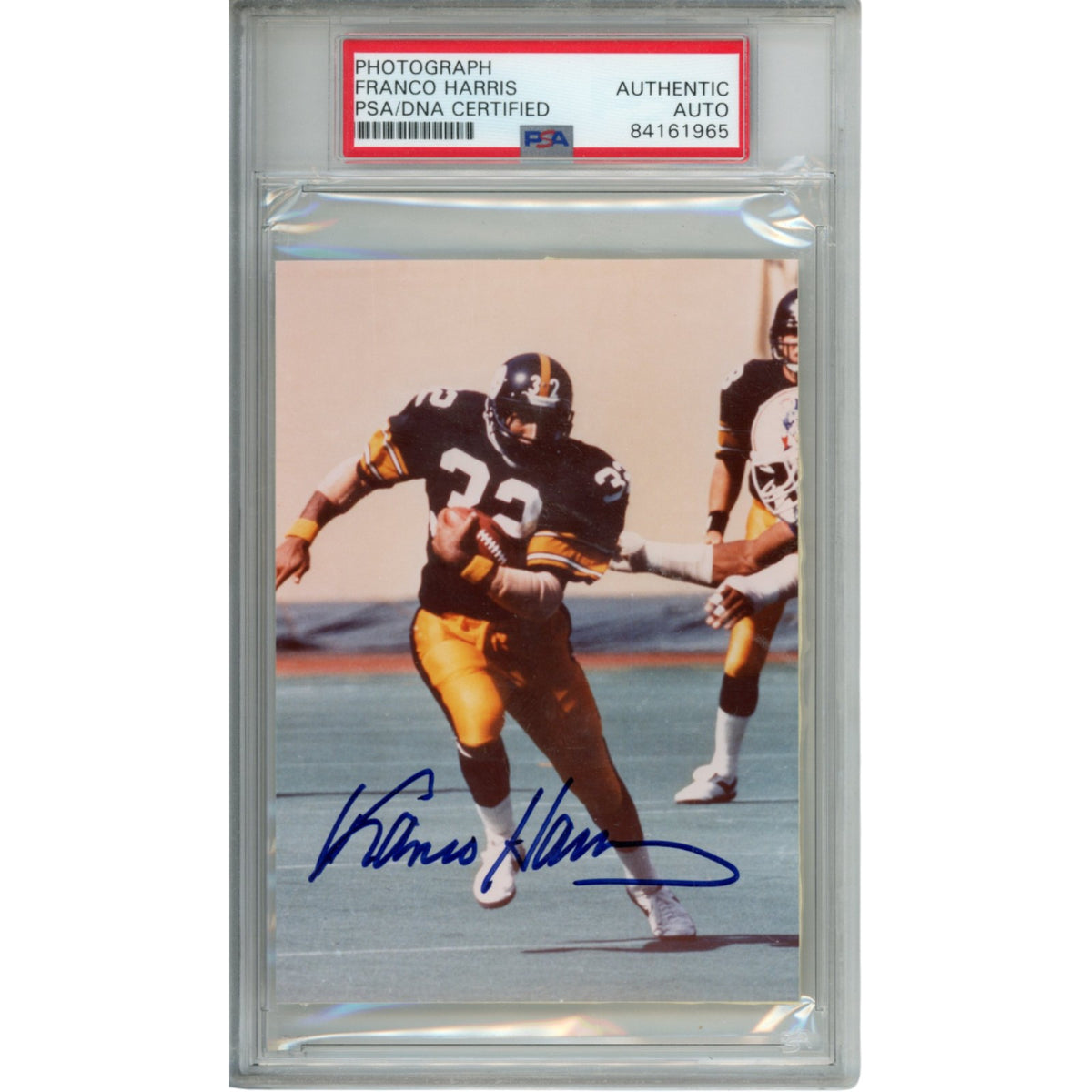 Franco Harris Pittsburgh Steelers 3 1/2 x 5" Signed Photo PSA Slabbed 54783 – PSA Authenticated-Powers Sports Memorabilia