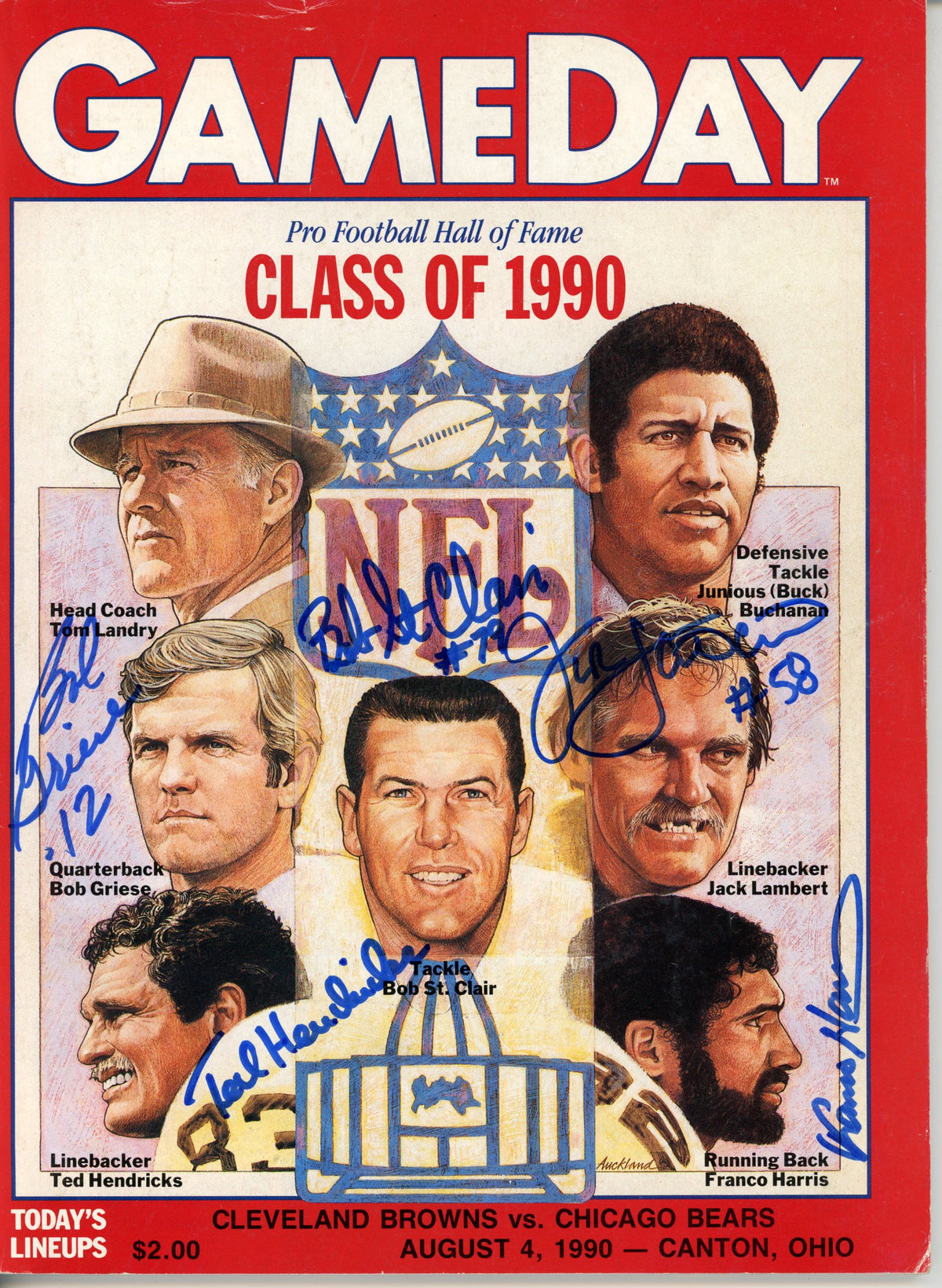 Harris Lambert Hendricks Griese St. Clair Hall of Fame Signed Magazine - HOF 1990 Magazine JSA JSA-Powers Sports Memorabilia
