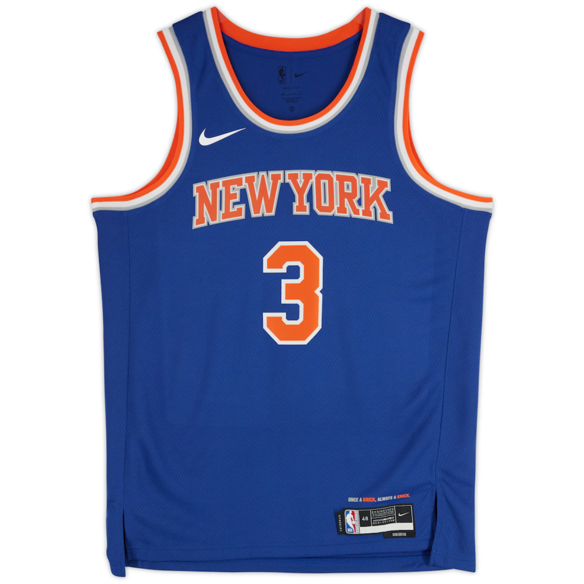 Josh Hart New York Knicks Signed Nike Blue Swingman Jersey-Powers Sports Memorabilia