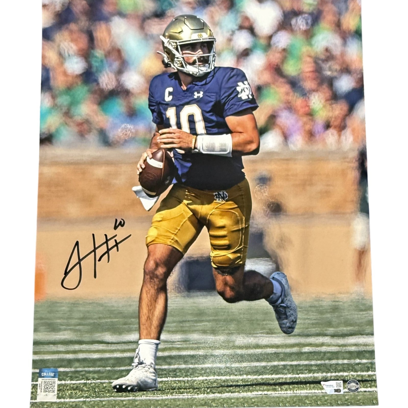 Sam Hartman Notre Dame Fighting Irish Signed 16x20 Photo - Fanatics-Powers Sports Memorabilia