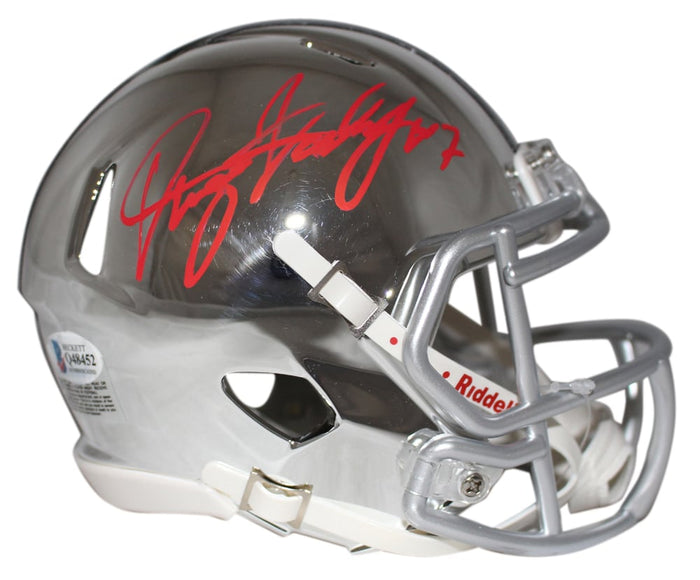 Dwayne Haskins Signed Ohio State Buckeyes Chrome Mini Helmet – Beckett Authenticated-Powers Sports Memorabilia