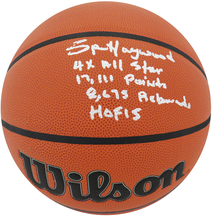 Spencer Haywood Autographed Wilson NBA Indoor/Outdoor Basketball-Powers Sports Memorabilia
