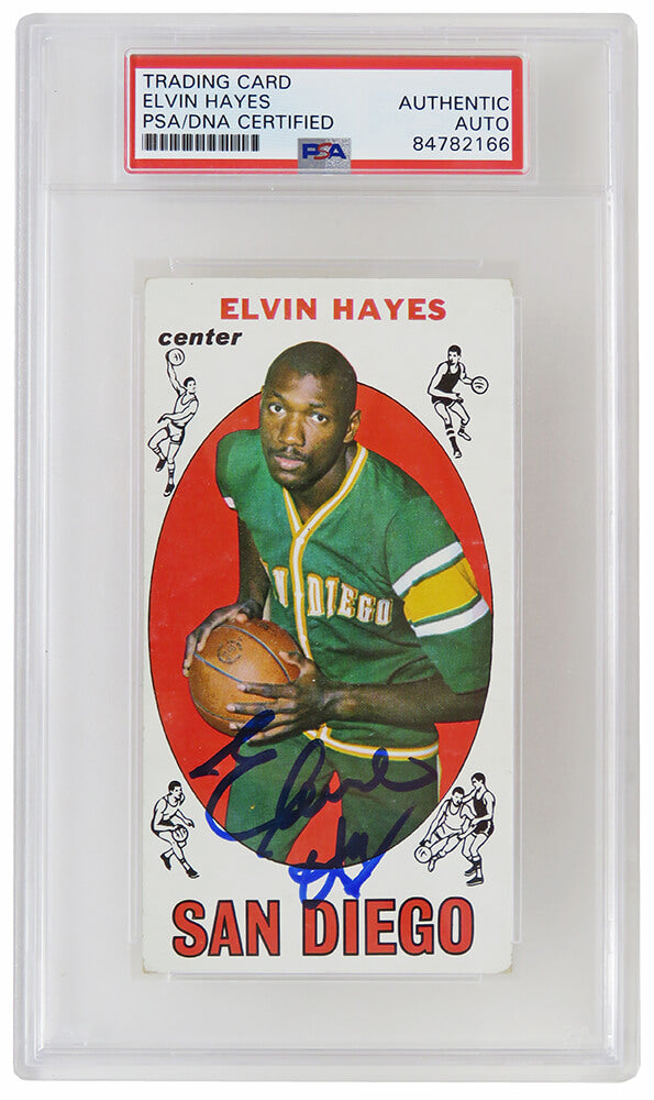 Elvin Hayes Autographed 1969 1970 Topps Tall Boy Rookie Basketball Card #75-Powers Sports Memorabilia