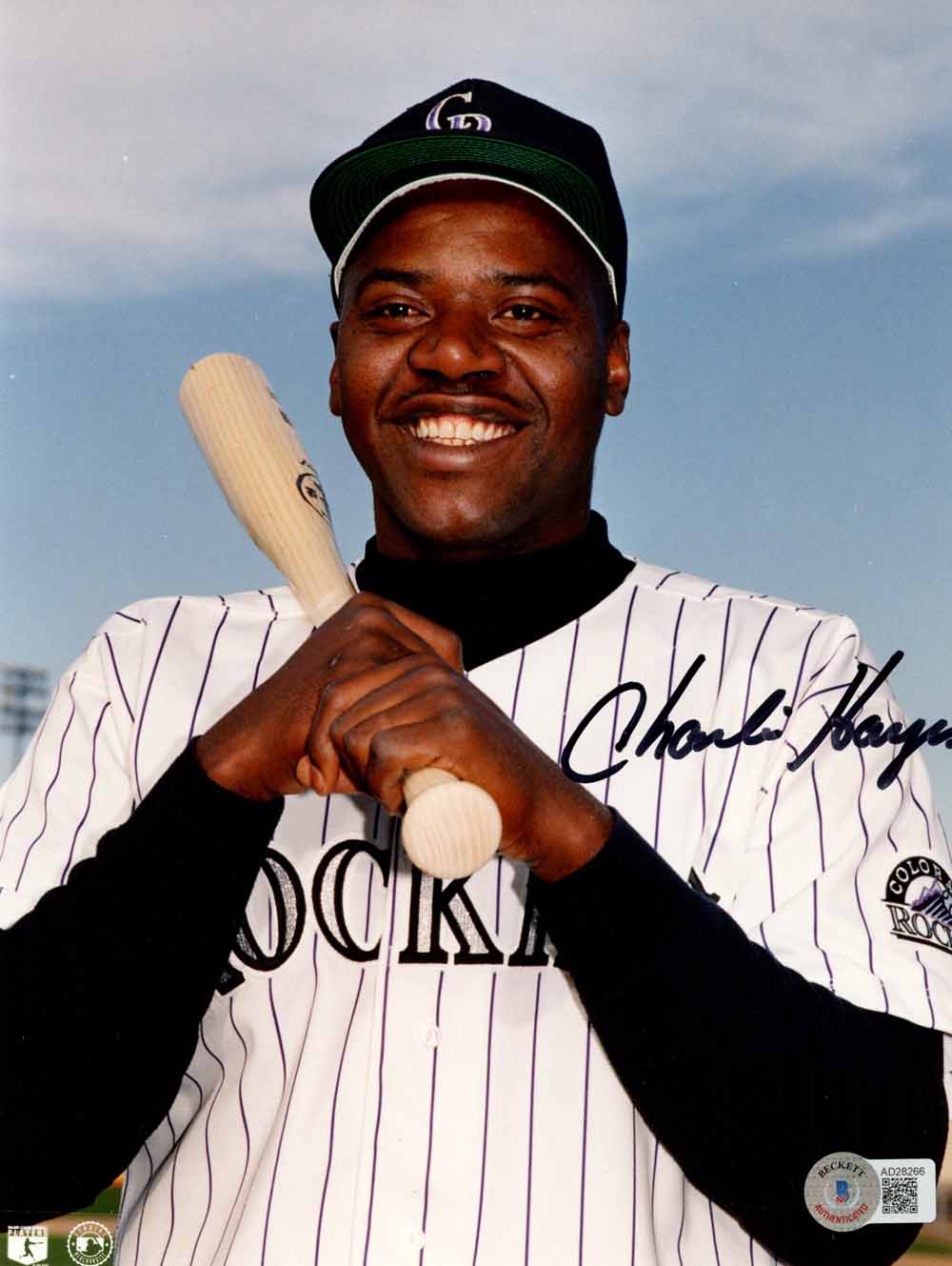Charlie Hayes Colorado Rockies Signed 8x10 Photo - Beckett Beckett-Powers Sports Memorabilia