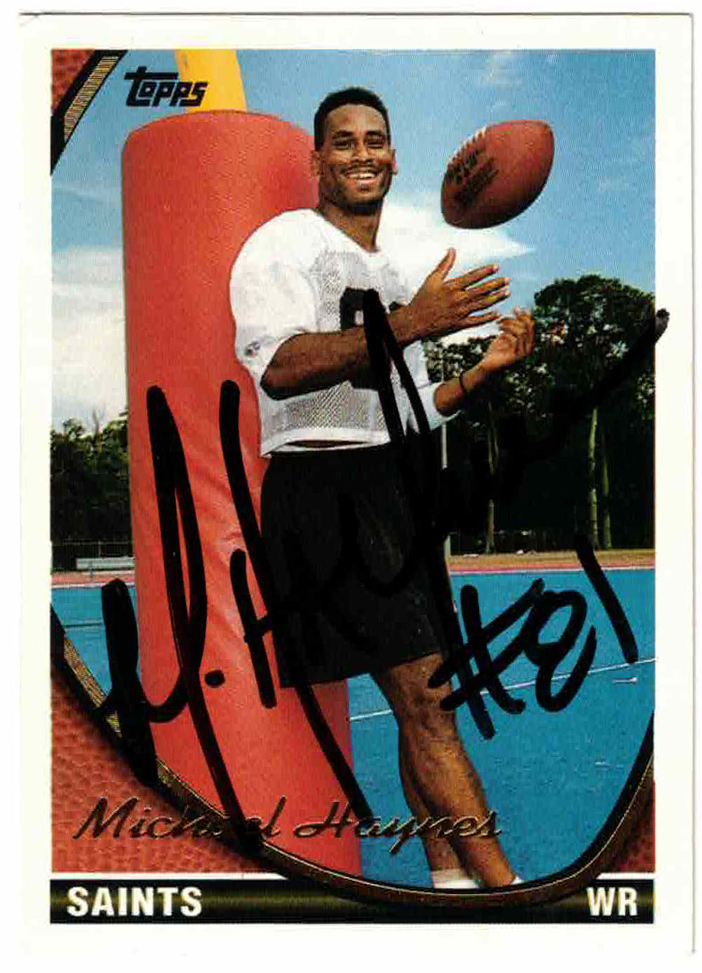 Michael Haynes New Orleans Saints Signed Card - 1994 Topps #435-Powers Sports Memorabilia