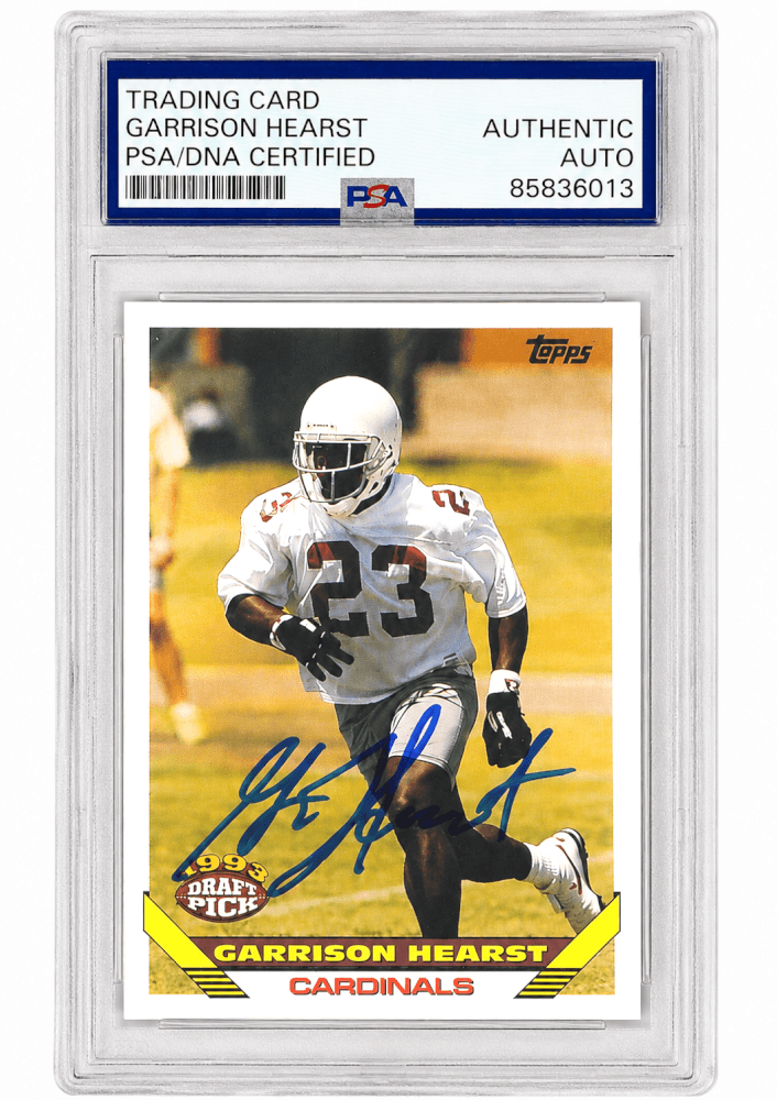 Garrison Hearst Autographed Arizona Cardinals 1993 Topps Rookie Football Card #101 - (PSA Encapsulated)-Powers Sports Memorabilia
