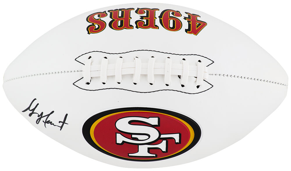 Garrison Hearst Autographed San Francisco 49ers Franklin White Logo Football-Powers Sports Memorabilia