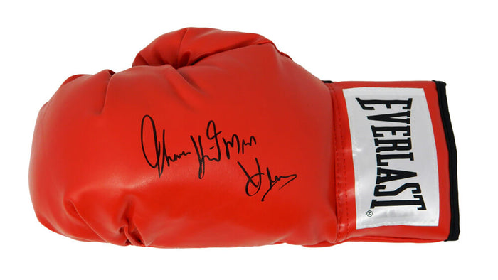 Thomas Hearns Autographed Everlast Red Boxing Glove with Hitman-Powers Sports Memorabilia