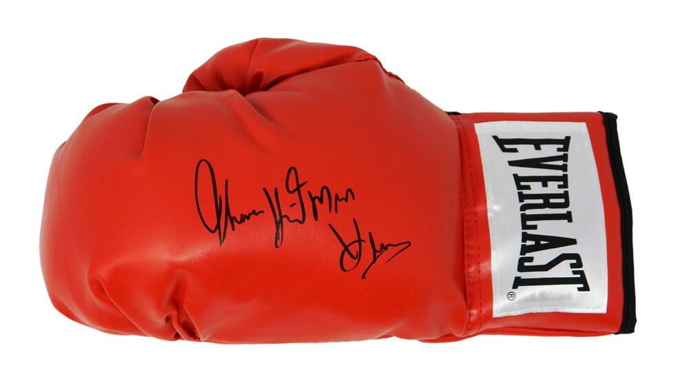 Thomas Hearns Autographed Everlast Red Boxing Glove with Hitman-Powers Sports Memorabilia