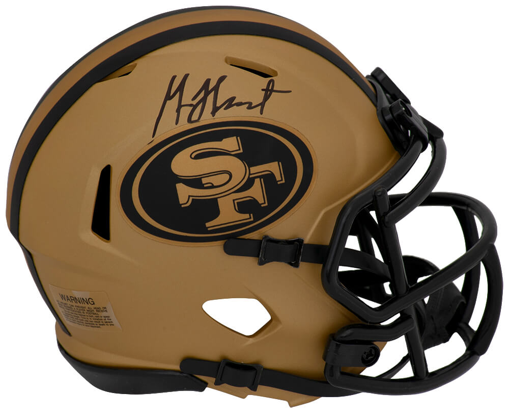 Garrison Hearst Autographed San Francisco 49ers RAVE Riddell Speed Mini Helmet-Powers Sports Memorabilia