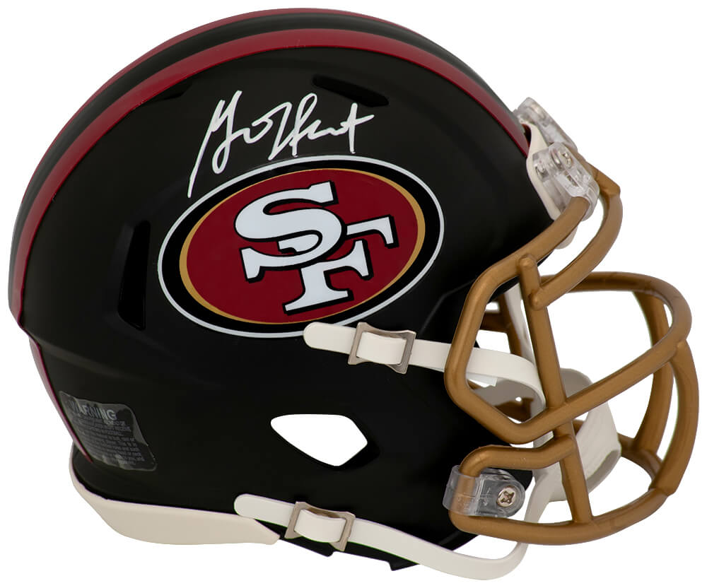 Garrison Hearst Autographed San Francisco 49ers Rivalries Black Riddell Speed Mini Helmet-Powers Sports Memorabilia