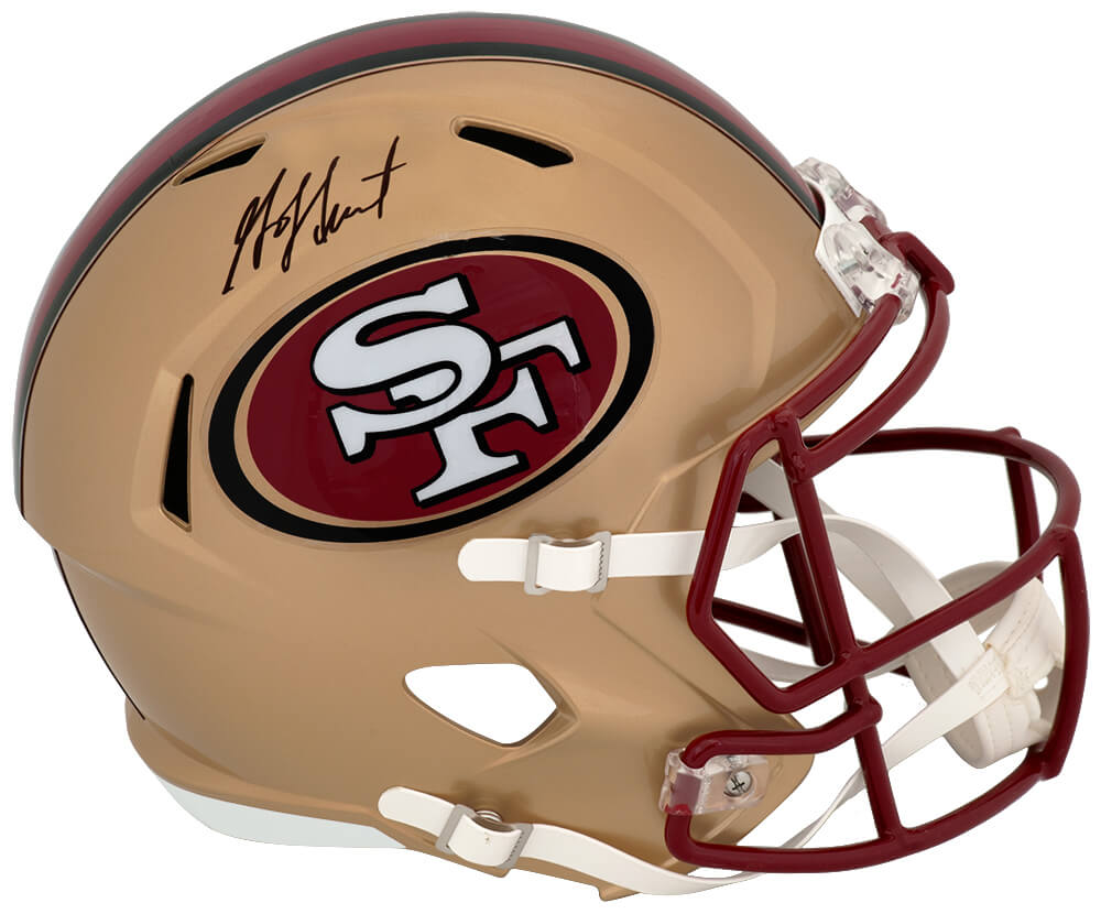 Garrison Hearst Autographed San Francisco 49ers Riddell Full Size Speed Replica Helmet-Powers Sports Memorabilia