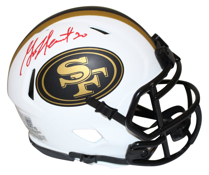Garrison Hearst Signed San Francisco 49ers Lunar Mini Helmet – Beckett Authenticated-Powers Sports Memorabilia