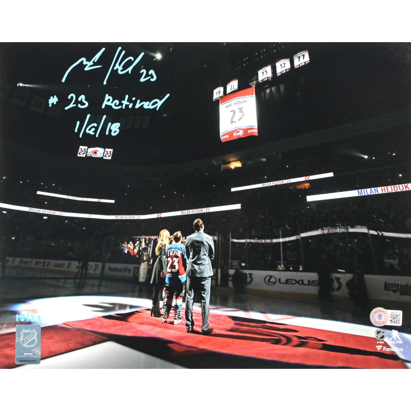 Milan Hejduk Signed Colorado Avalanche 11x14 Photo Insc – Beckett Authenticated-Powers Sports Memorabilia