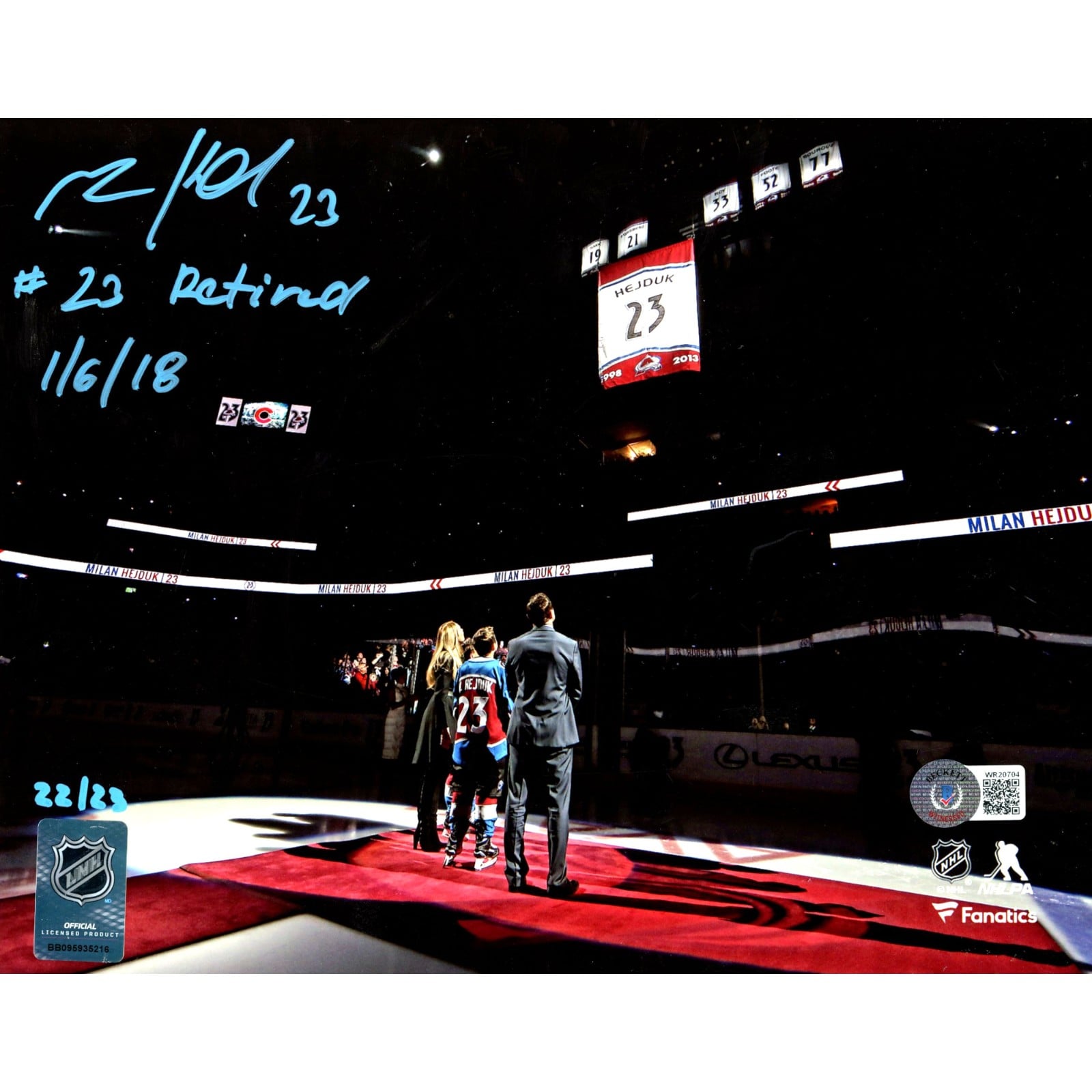 Milan Hejduk Signed Colorado Avalanche 8x10 Photo Insc – Beckett Authenticated-Powers Sports Memorabilia