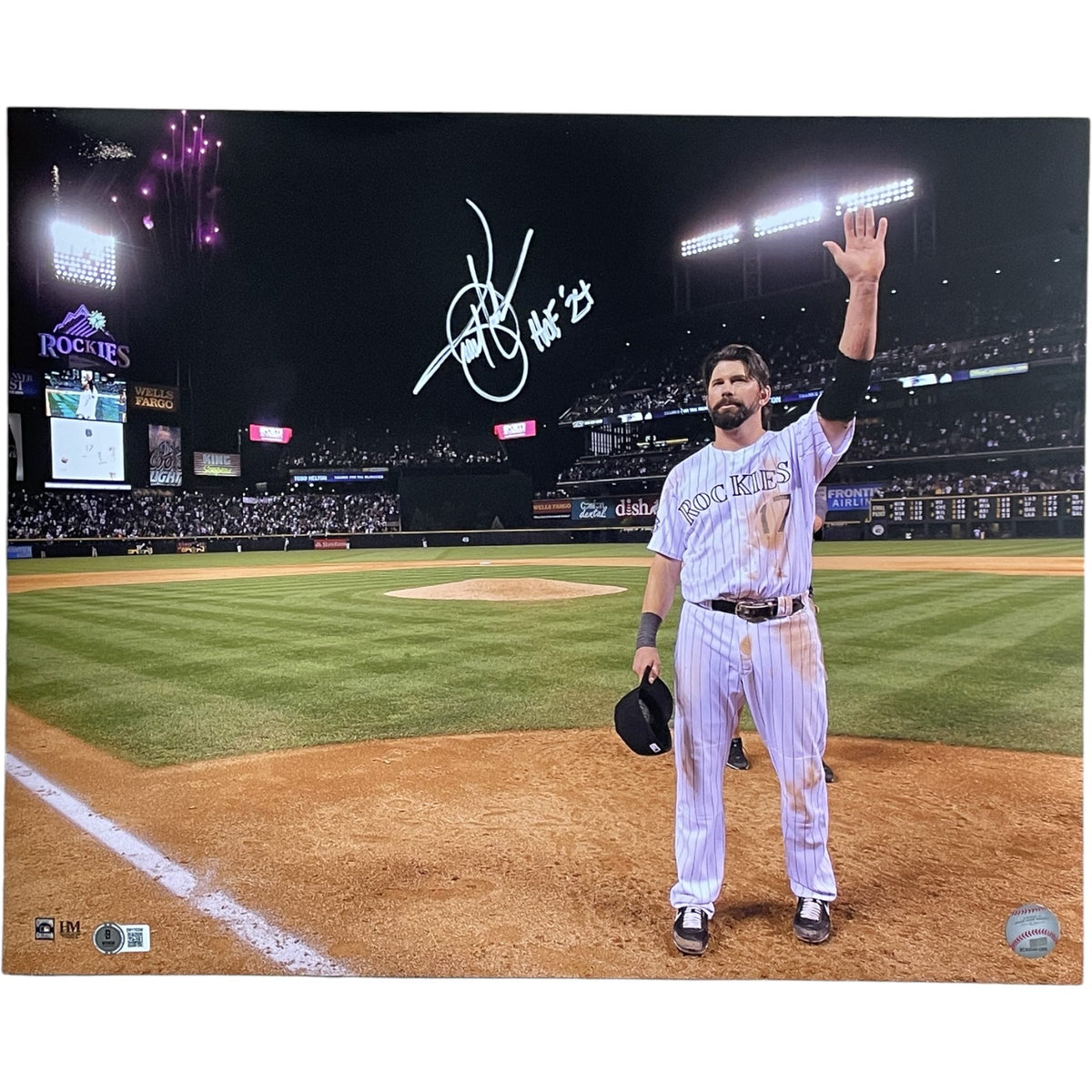 Todd Helton Colorado Rockies Signed 16x20 Photo TRI 47416-Powers Sports Memorabilia