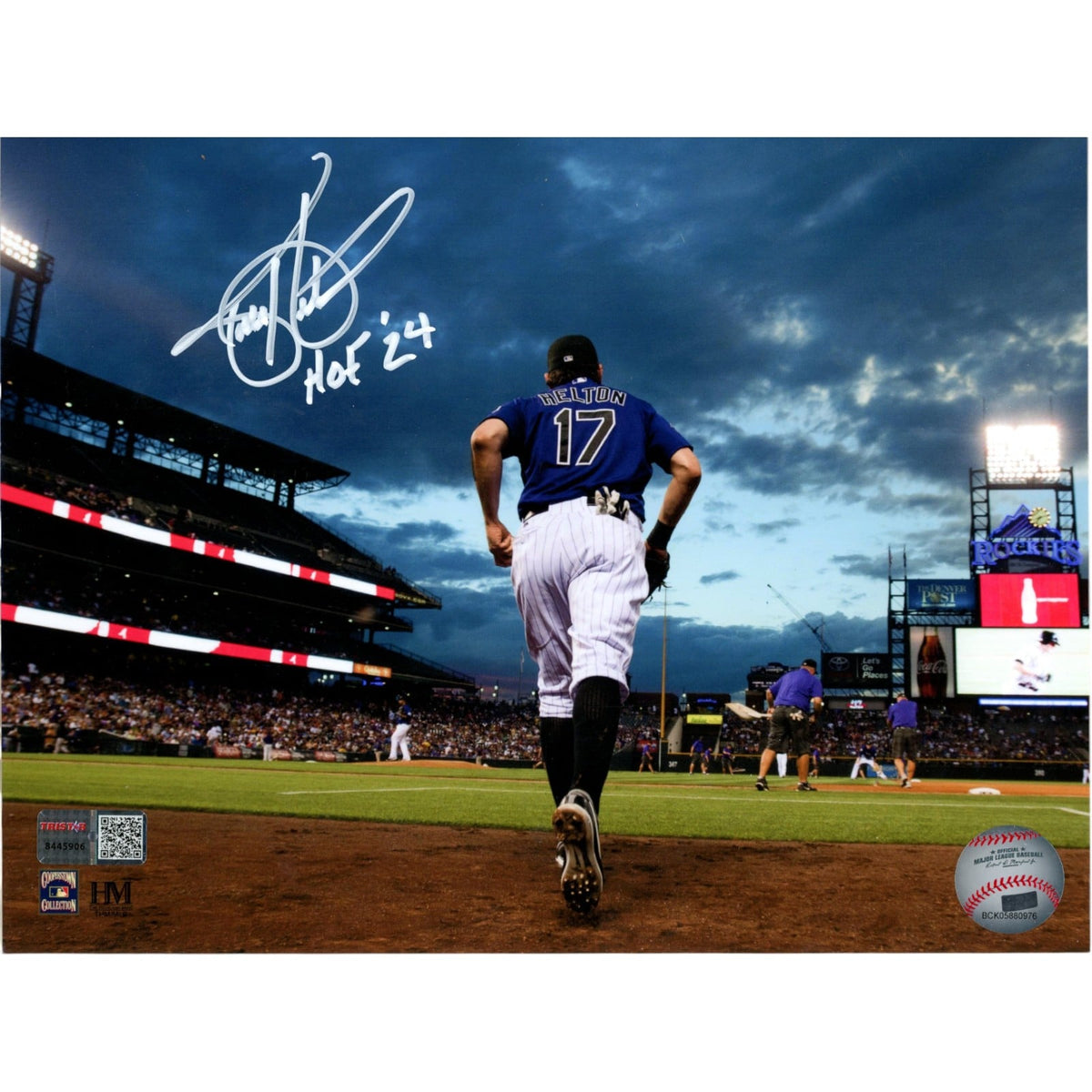 Todd Helton Signed Colorado Rockies 8x10 Photo HOF Tristar-Powers Sports Memorabilia