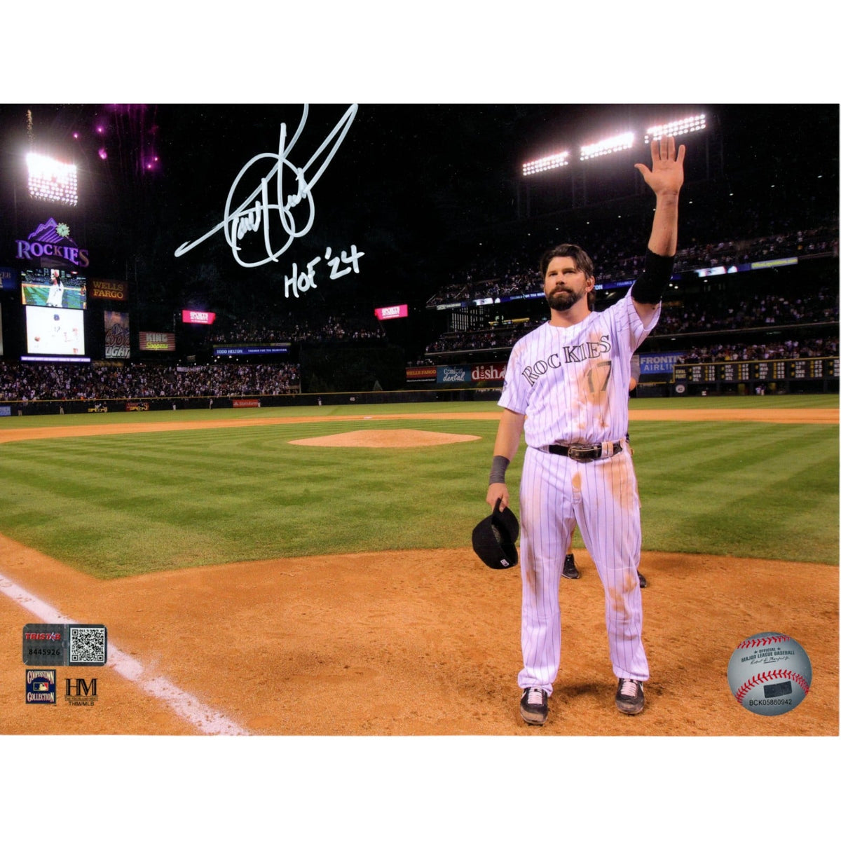 Todd Helton Autographed Colorado Rockies 8x10 Photo HOF Tristar-Powers Sports Memorabilia