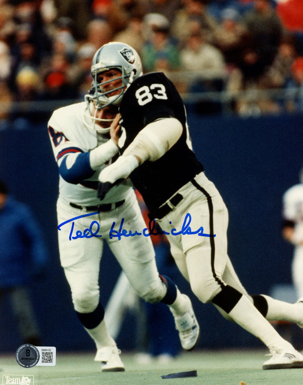Ted Hendricks Oakland Raiders Signed 8x10 Photo - Beckett Beckett-Powers Sports Memorabilia