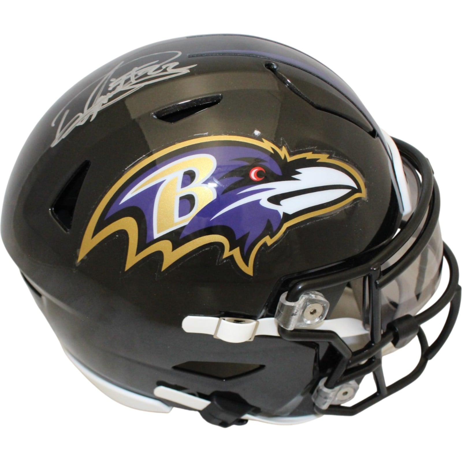 Derrick Henry Signed Baltimore Ravens Mid-Size Midi Helmet Beckett W-Powers Sports Memorabilia