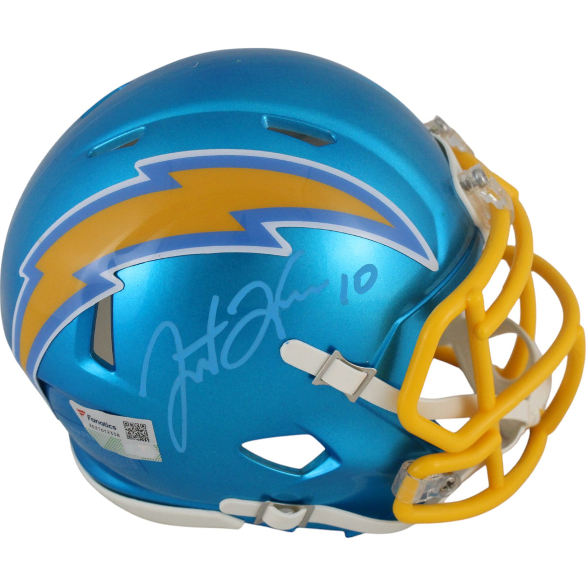 Justin Herbert Los Angeles Chargers Signed Mini Helmet - Flash Fanatics-Powers Sports Memorabilia