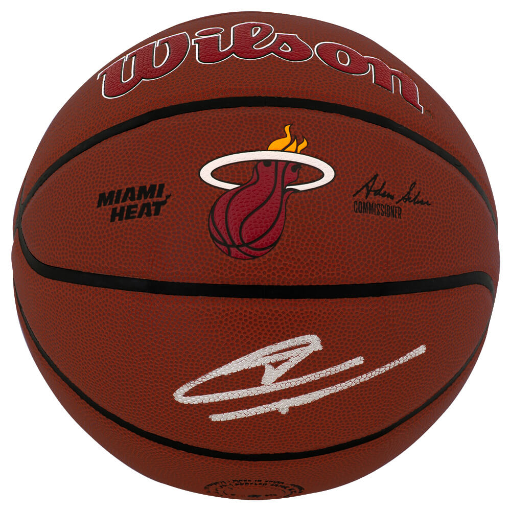 Tyler Herro Autographed Miami Heat Logo Wilson NBA Basketball-Powers Sports Memorabilia