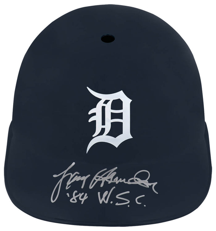 Larry Herndon Detroit Tigers Autographed Souvenir Replica Batting Helmet-Powers Sports Memorabilia