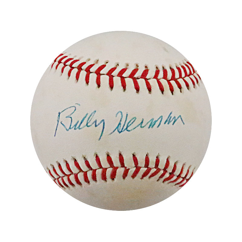Billy Herman Chicago Cubs Brooklyn Dodgers Signed Bill White NL Baseball (JSA COA)-Powers Sports Memorabilia
