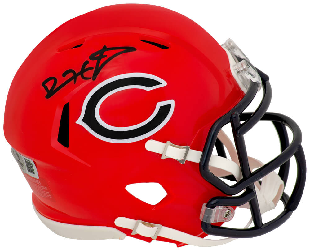 Devin Hester Autographed Chicago Bears 2022 Alternate Orange Riddell Speed Mini Helmet-Powers Sports Memorabilia