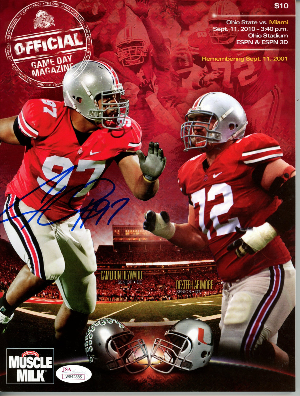 Cameron Heyward Ohio State Buckeyes Signed Magazine - Gameday 09/11/2010 Magazine JSA JSA-Powers Sports Memorabilia
