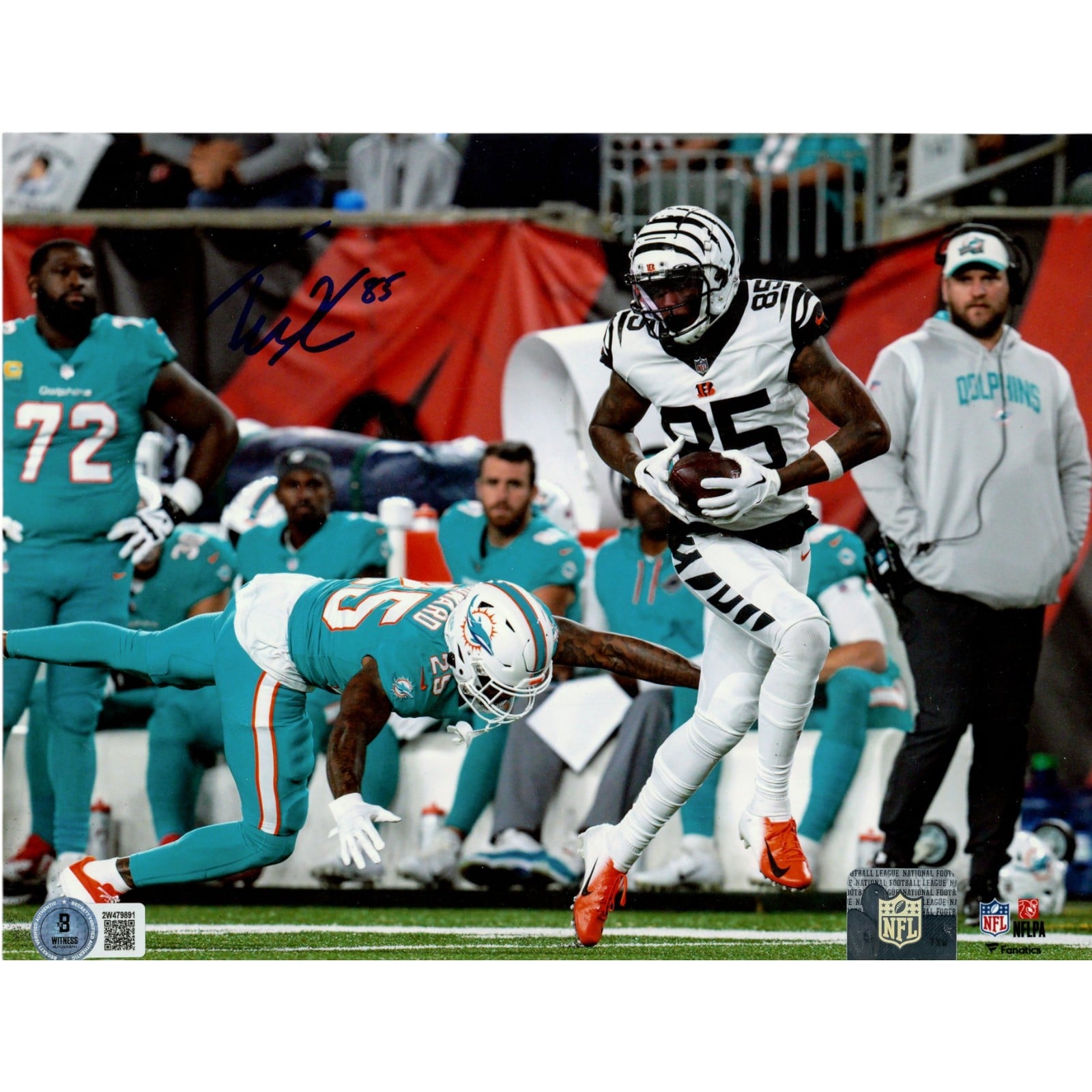 Tee Higgins Signed Cincinnati Bengals 8x10 Photo – Super Bowl – Beckett Authenticated-Powers Sports Memorabilia
