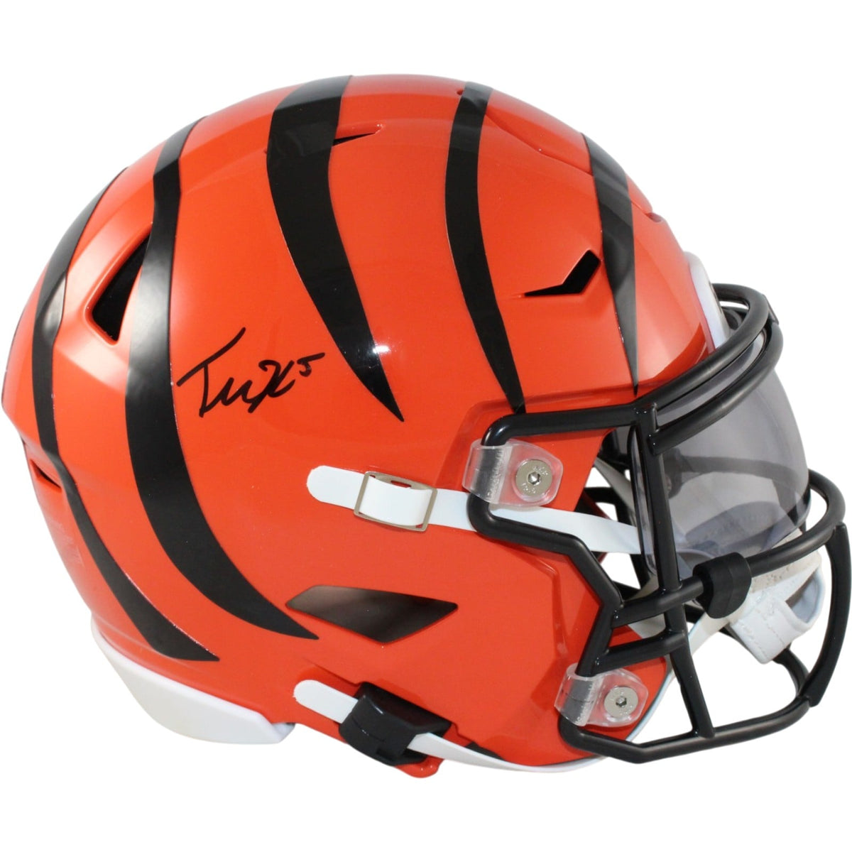 Tee Higgins Signed Cincinnati Bengals Mid-Size Midi Helmet Beckett W-Powers Sports Memorabilia