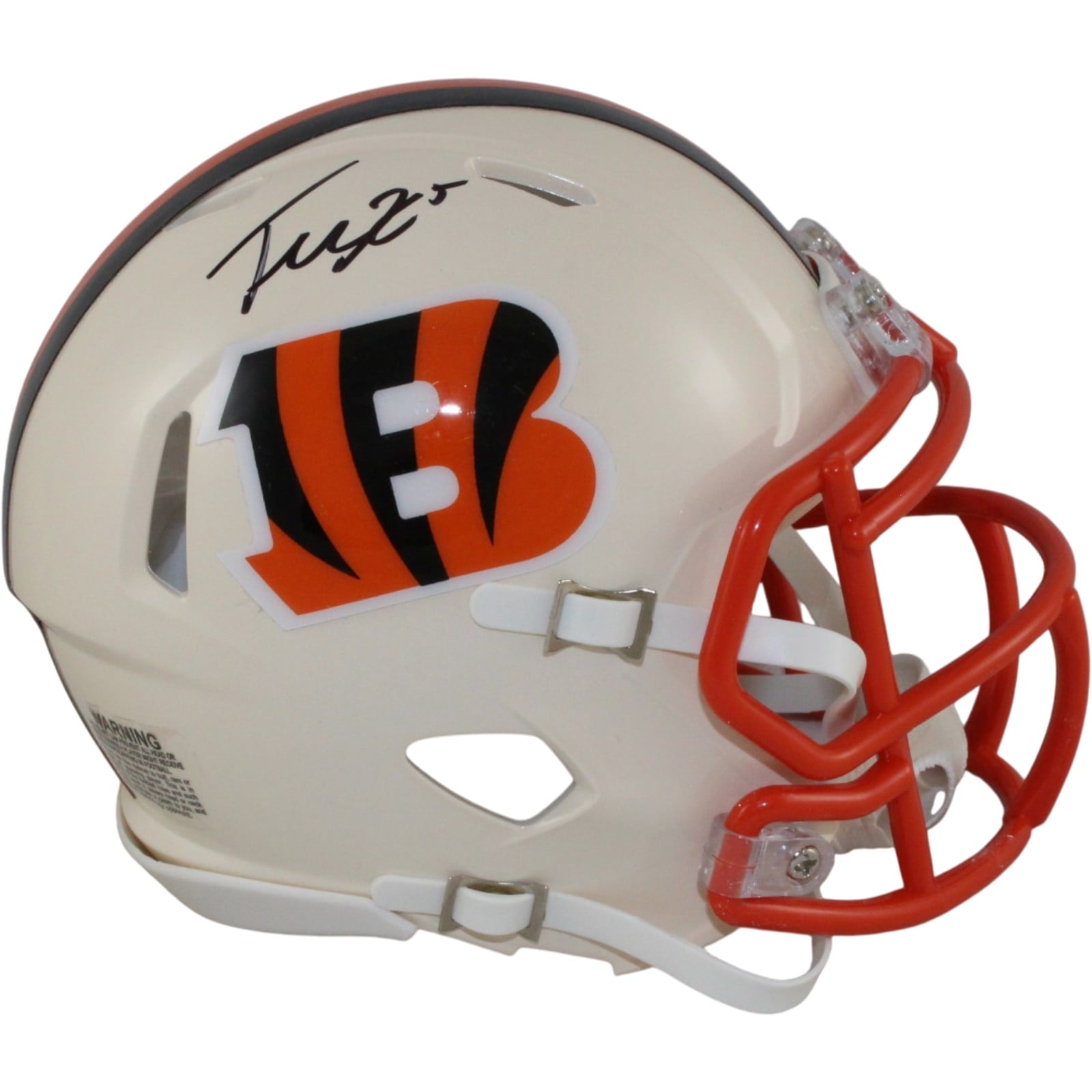 Tee Higgins Signed Cincinnati Bengals Retro Mini Helmet Beckett WIT-Powers Sports Memorabilia