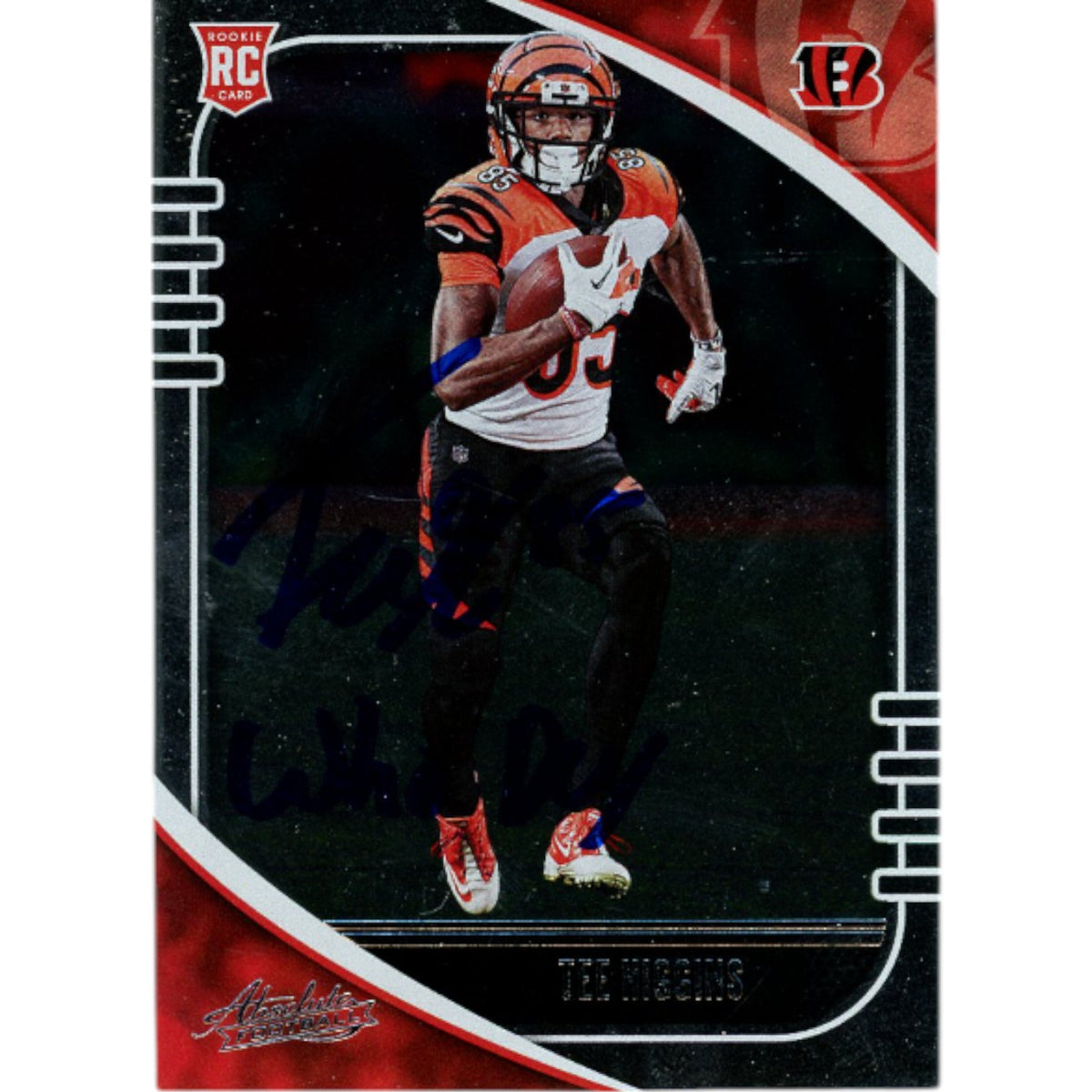 Tee Higgins Panini Absolute 190 Who Dey Trading Signed Card-Powers Sports Memorabilia