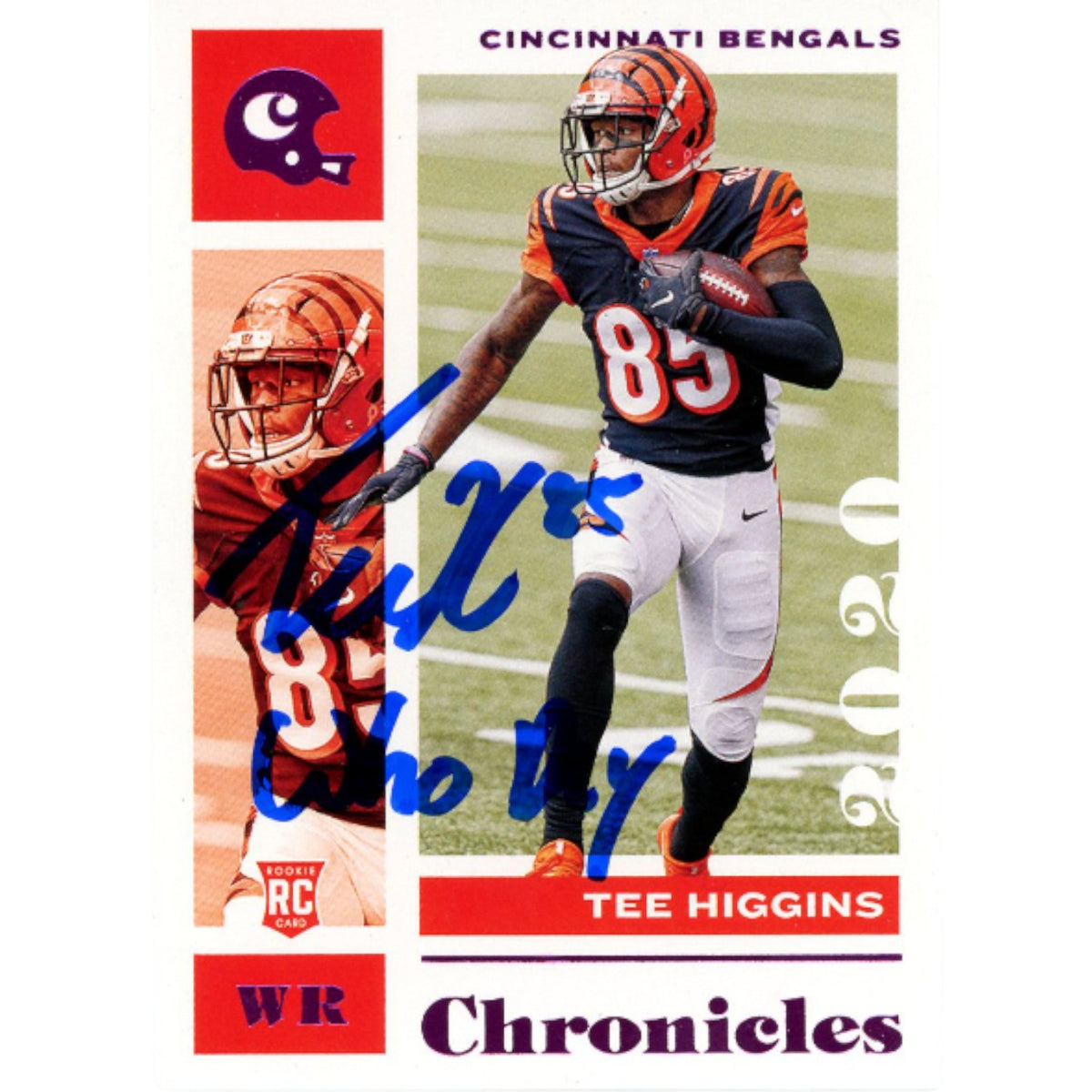 Tee Higgins Cincinnati Bengals Signed Card - Panini Chronicles 21 Who Dey Beckett Beckett-Powers Sports Memorabilia