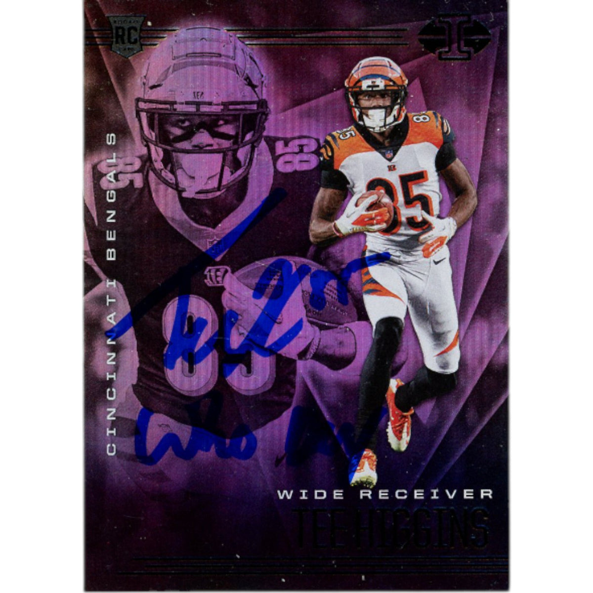 Tee Higgins Cincinnati Bengals Signed Card - Panini Illusions 21 Who Dey Beckett Beckett-Powers Sports Memorabilia