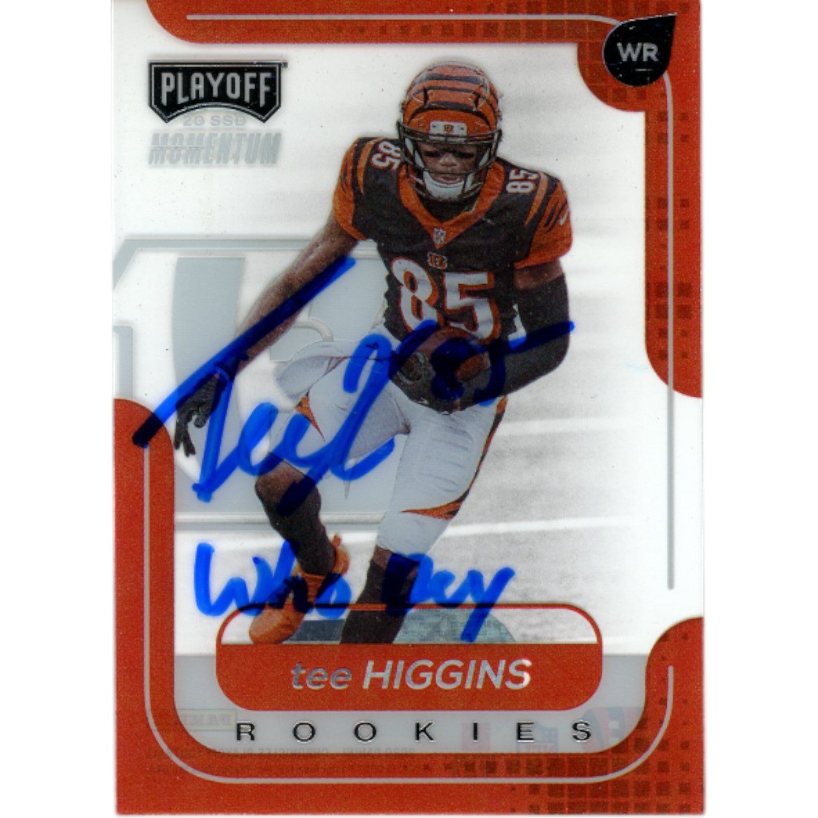 Tee Higgins Cincinnati Bengals Signed Card - Panini Playoff SSD Momentum Beckett Beckett-Powers Sports Memorabilia